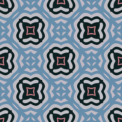 seamless vector pattern geometric organic shapes and forms textile fabric or ceramic tiles background