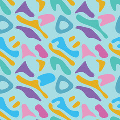 seamless vector pattern geometric organic shapes and forms textile fabric or ceramic tiles background
