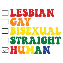lesbian gay bisexual straight human Retro SVG