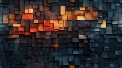 Future Style Burnt Boards Wall with Textured Background, AI generated