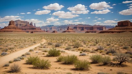 godforsaken west western texas arizona mexico native american indian landscape outdoor. Creative resource, AI Generated