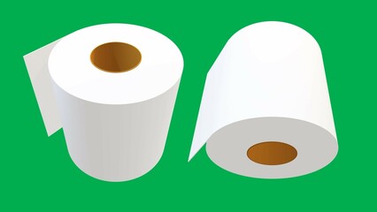 Toilet paper used in bathrooms and cleaning