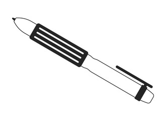 Ink pen for writing flat monochrome isolated vector object. Stationery element. Editable black and white line art drawing. Simple outline spot illustration for web graphic design