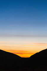 Fototapeta na wymiar Sunset over the gap