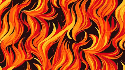 Graphic illustration of burning flames. Backdrop of fire. Abstract background.