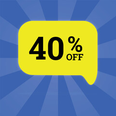Sale Icon 40 percent OFF