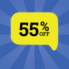 Sale Icon 55 percent Off