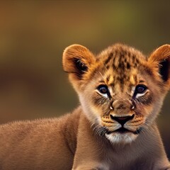 portrait of a beautiful african cub