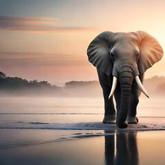 Majestic elephant image capturing the grace and power of these magnificent creatures. Awe-inspiring beauty in the wild