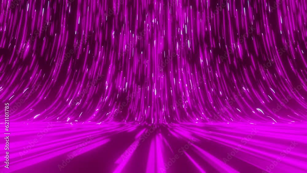 Fototapete violet futuristic stream. digital data flow. creative abstract animation background. dynamic pattern
