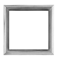 rectangular wooden frame for painting and photography isolated on a white background