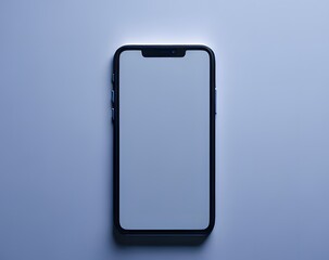 modern smartphone on blue background. modern smartphone on black screen.