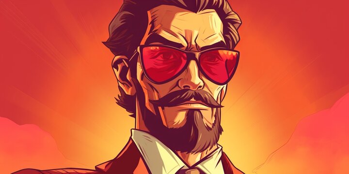 Unruly man causing chaos and mischief, Generative AI