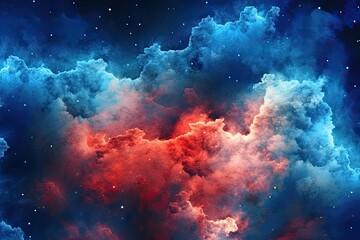 Fototapeta na wymiar Nebula clouds, stars, and a backdrop of the cosmos at night. made using generative AI tools