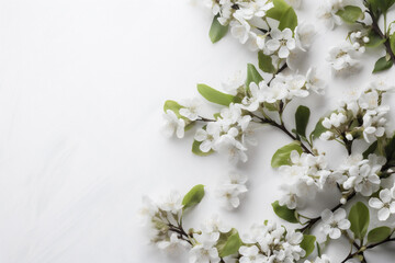 Fototapeta na wymiar nature wedding beautiful art white floral spring celebration background flower blossom. Generative AI.