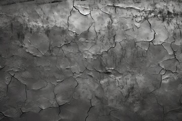 Obraz premium a black concrete wall with texturing. Finely textured cement plaster surface with minute fractures. a charcoal gray background that is dirty and smeared