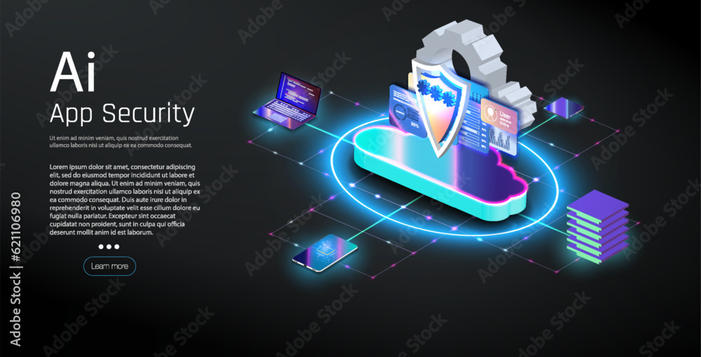 Poster ai content generator. chatbot technology, isometric. technology and engineering. ai chat bot based o