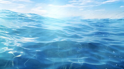 Obraz premium Water backgrounds with tranquil waves Generative AI