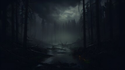 Dark backgrounds with moody atmosphere Generative AI