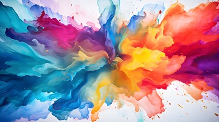 Watercolor splash backgrounds with vibrant splashes and artistic expression Generative AI