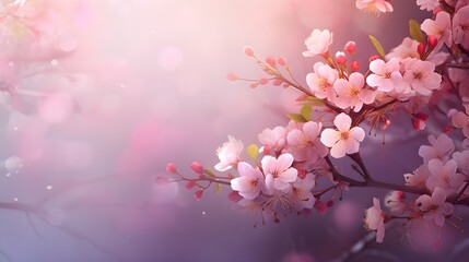 Spring backgrounds with blooming flowers and fresh rejuvenation Generative AI