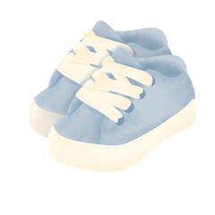 Cute kid shoes illustration