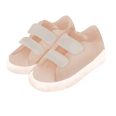Cute kid shoes illustration