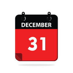 calender icon, 31 december icon with white background