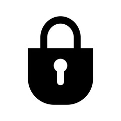 padlock icon isolated on white background