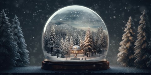 depiction of a snow globe. made using generative AI tools