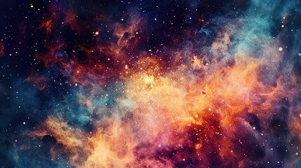 Fototapeta na wymiar The universe is full with stars, nebulae, and galaxies. made using generative AI tools