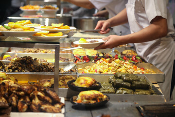 chef preparing food in a bakery