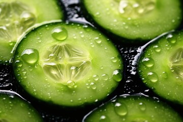 Professional food photography of cucumber