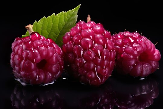 Professional food photography of loganberry 