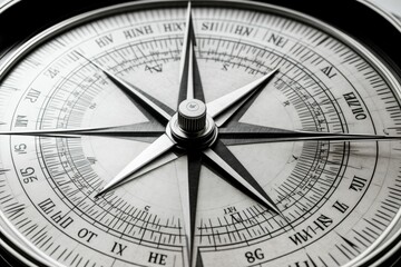 A compass needle spinning pointing to an unseen dimension