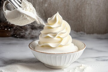 A confectioner s sugar dusting transforming into a winter wonderland