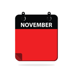 calender icon, november con with white background