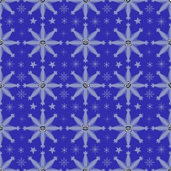 Christmas snowflakes seamless cartoon ice geometric pattern for winter wrapping paper and fabrics and kids