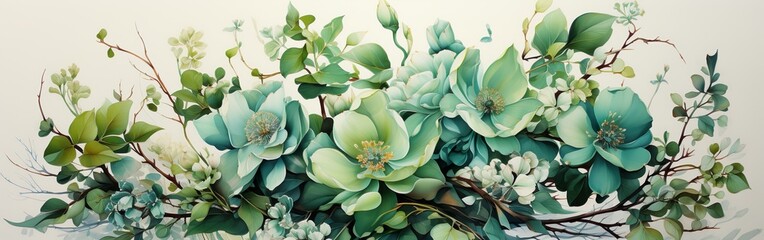 Blooming Beauty: Embrace Nature with Watercolor Florals Wallpaper