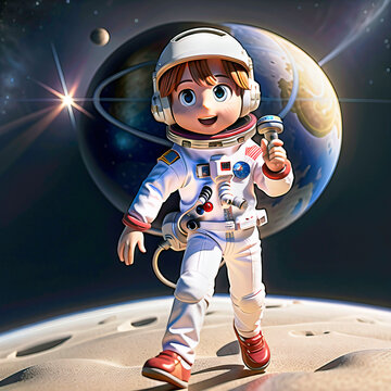 Generative AI image of  spaceboy.