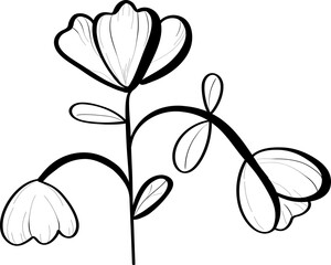 autumn leaves and flowers colorful foliage, vibrant beautiful leaf with hand drawn