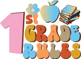 Retro Back To School Sublimation Design