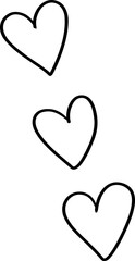 Hand Drawn Cute Cartoon Heart, Playful and Charming Doodle Art