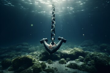 anchor at the bottom of the sea