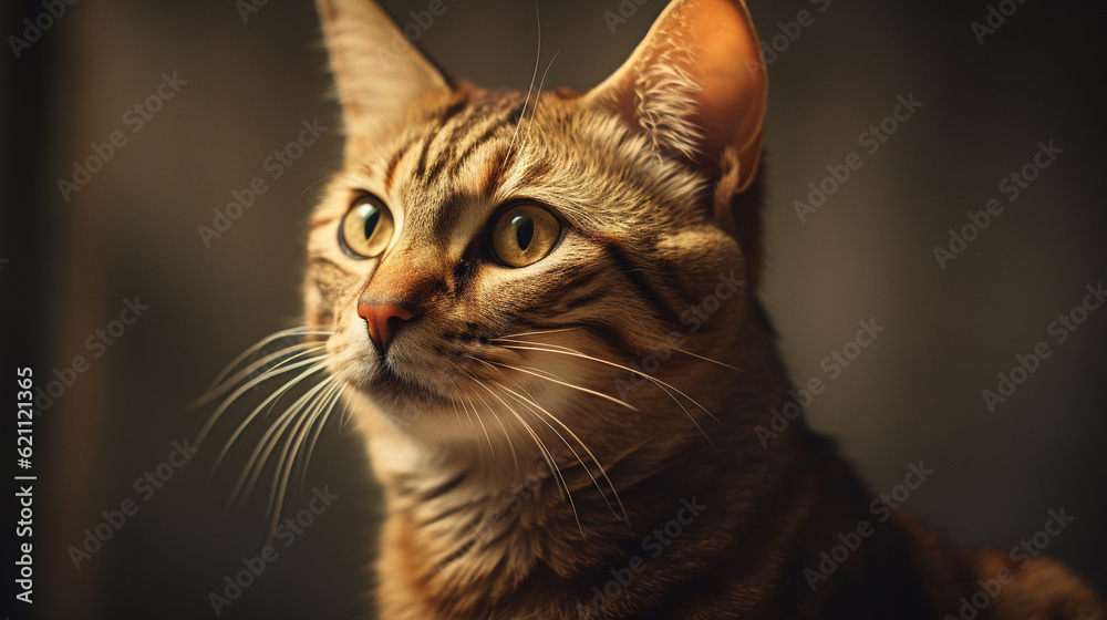 Wall mural close up of a cat hd 8k wallpaper stock photographic image