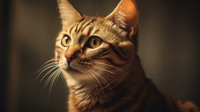 close up of a cat HD 8K wallpaper Stock Photographic Image