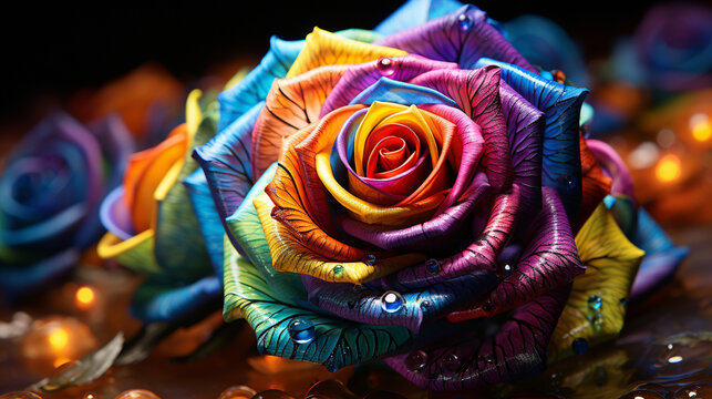 colorful flower HD 8K wallpaper Stock Photographic Image