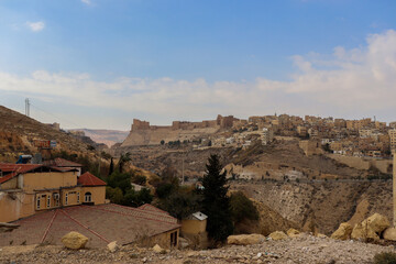 Al-Karak, Jordan - 2022 : Kerak Castle -History of the Moabites, Nabataeans, Byzantines and Muslims