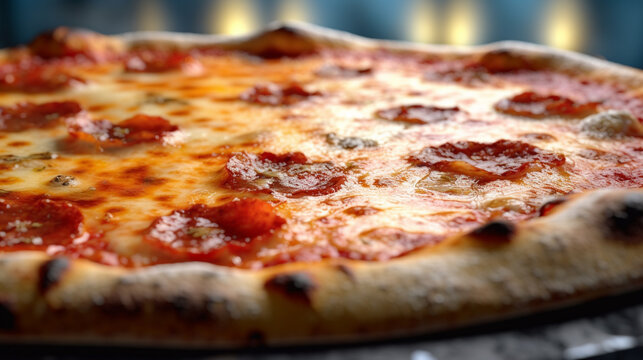 pizza on a table HD 8K wallpaper Stock Photographic Image
