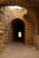 Obraz premium Al-Karak, Jordan - 2022 : Kerak Castle -History of the Moabites, Nabataeans, Byzantines and Muslims